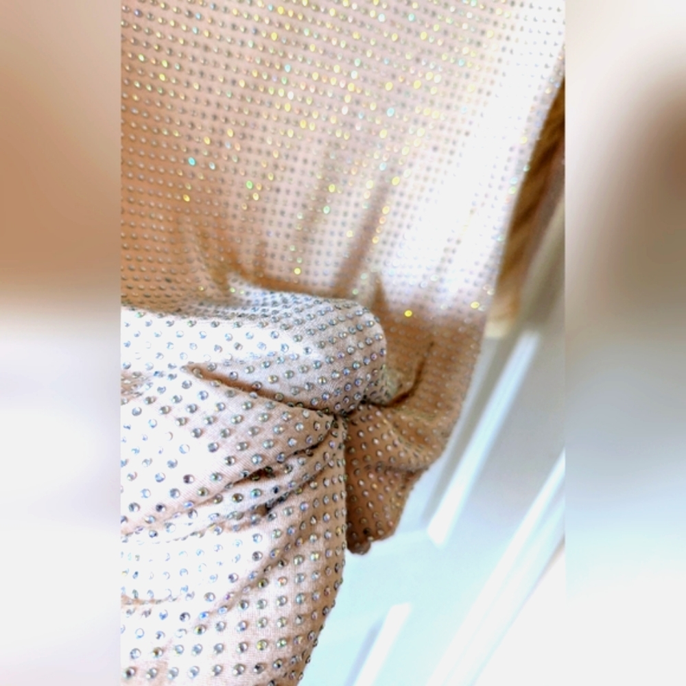 Bebe Rhinestone Studded Mini Dress - Picture 6 of 6